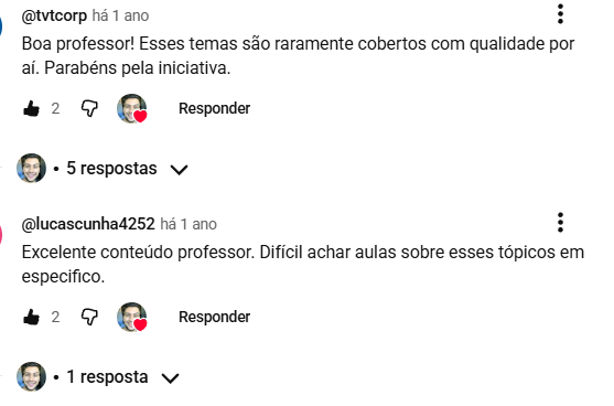 Comentário de aluno