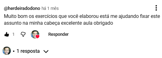 Comentário de aluno