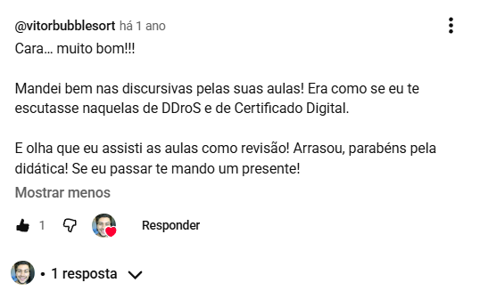 Comentário de aluno